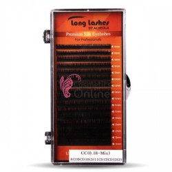 Gene false fir cu fir Long Lashes Premium Silk CC / 0.18 MIX negre  + 1 Degresant Best de 60 ml Cadou